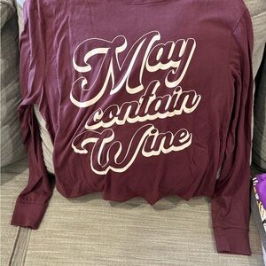 Zoe + Liv Burgundy Long Sleeve Tee